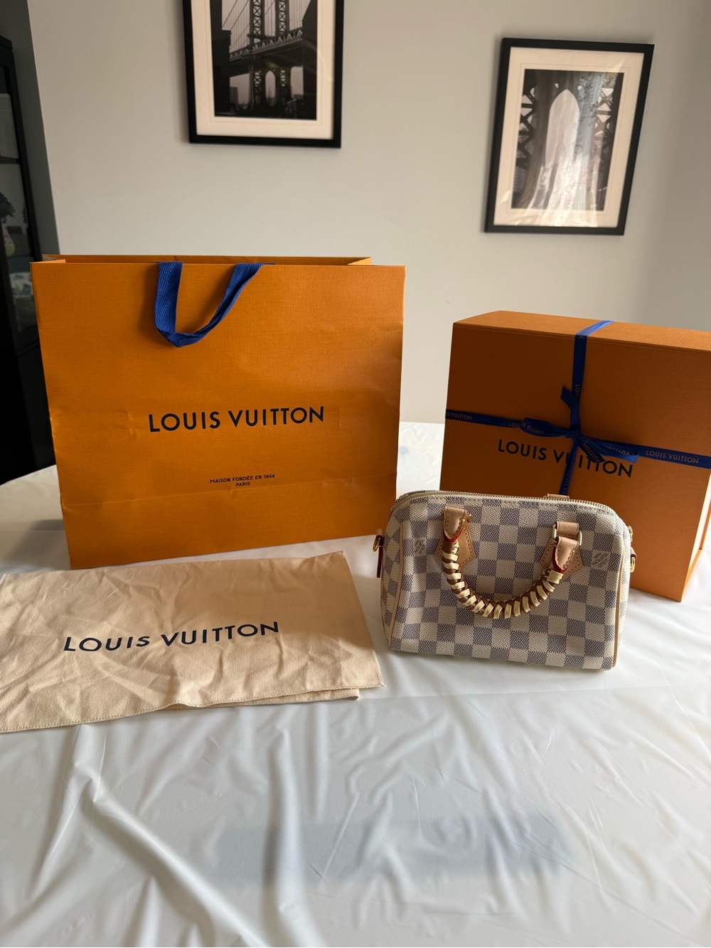 Louis Vuitton Speedy 20 Damier Azur NEW Milan not available in the US see pic